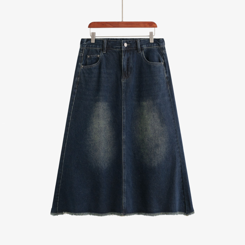 大码女装牛仔半身裙女高腰包臀裙2025春胖mm复古直筒宽松a字半裙,女装/女士精品,半身裙,淘宝优惠券,粉丝福利购,淘宝优惠卷