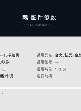 合力叉车配件杭州龙工现代台励福CDB2-F15-AO/多路阀-合力3联款