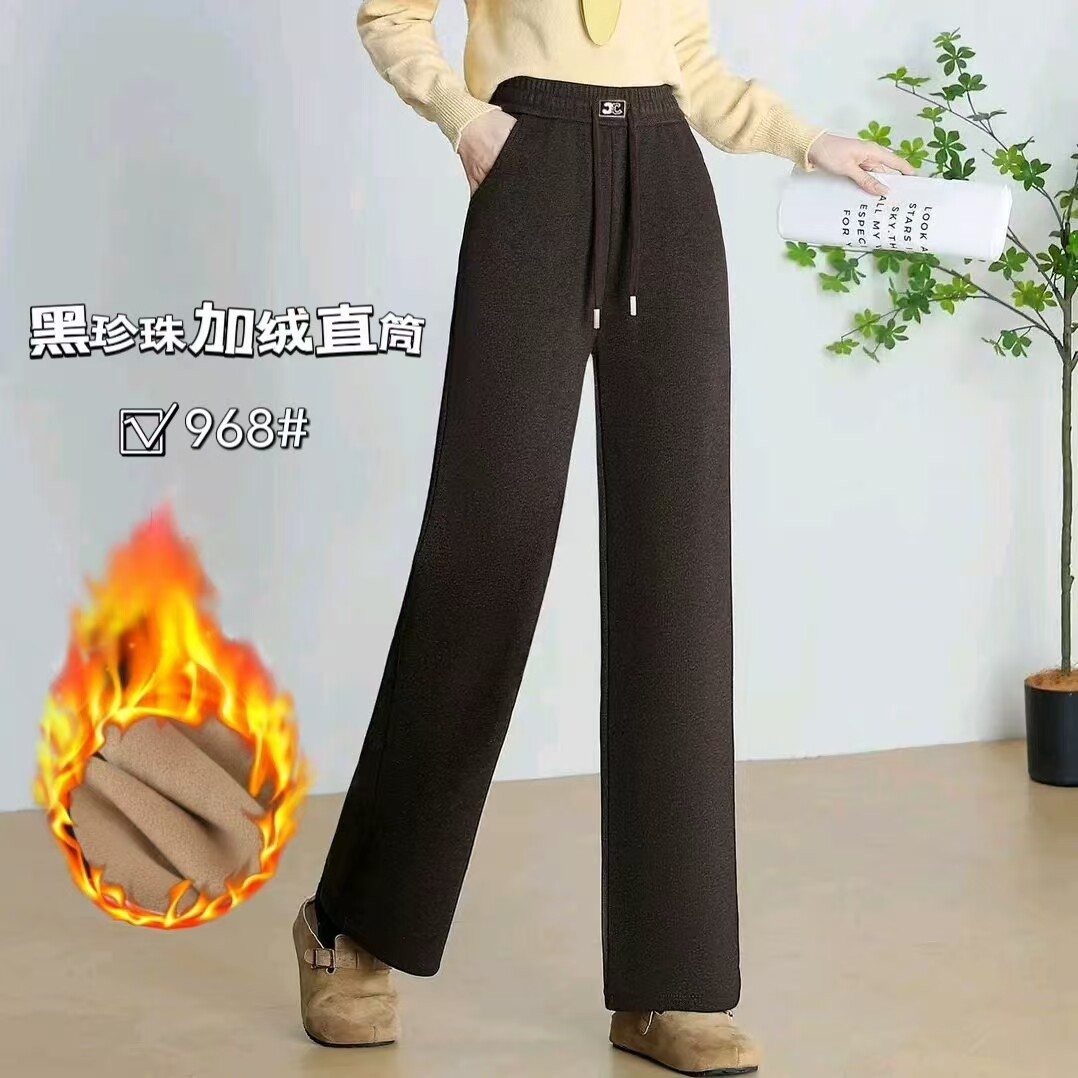妈妈冬季加厚金貂绒裤秋冬外穿女裤中老年人加绒裤奶奶休闲长裤子