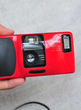柯尼卡tops 135胶卷相机傻瓜相机红色的少见版本