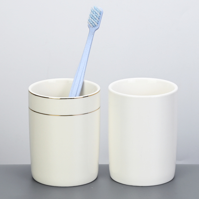 陶瓷牙杯酒店专用刷牙杯定制logo