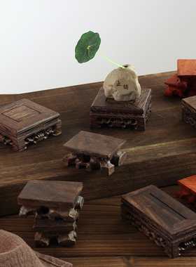 复古实木底座小木墩迷你小桌子凳子摆件工艺品拍摄拍照摄影道具
