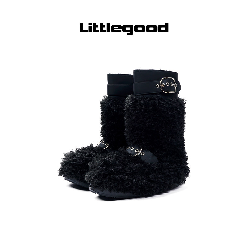 【方枪枪同款】littlegood日系雪地靴女新款冬季毛毛靴增高短靴,女鞋,时尚雪地靴,淘宝优惠券,粉丝福利购,淘宝优惠卷