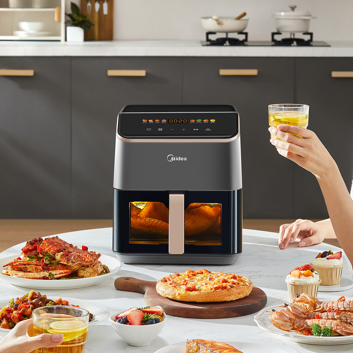 美的智能可视化电炸锅薯条机