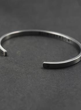 欧美复古男士钛钢手镯