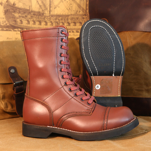 复刻 二战美军伞兵靴101空降师兄弟连高筒跳伞靴M1942伞靴战斗靴