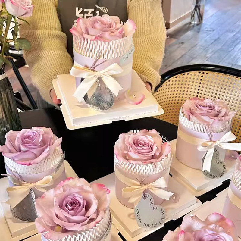 2024女王节蜂窝纸围边蛋糕装饰38女神节日快乐插牌郁金香水钻插件