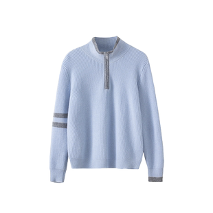 日神新款半高领拉链羊绒衫女秋冬加厚时尚tb减龄百搭套头针织毛衣