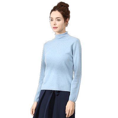 日神水钻春季时尚甜美薄款针织衫