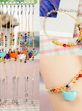 民族风学生拉菲草手工编织元宝