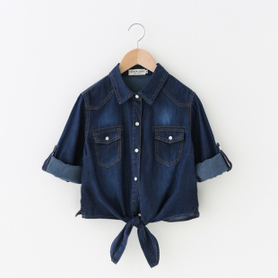 坎肩系带百搭显瘦长袖 2026夏季 短款 牛仔披肩薄款 防晒小外套潮 大码