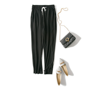 冰丝裤女夏季薄款加肥加大胖mm夏天大码女裤200斤裤子显瘦直筒裤