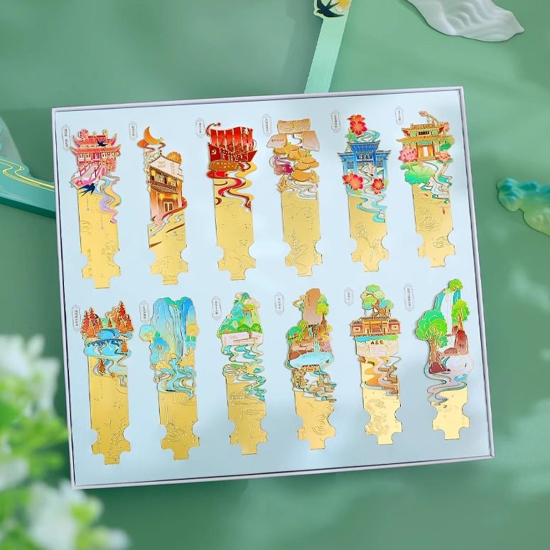 宁波余姚十二景金属镂空书签古典中国风奖励学生收藏文创纪念品,文具电教/文化用品/商务用品,书签,淘宝优惠券,粉丝福利购,淘宝优惠卷