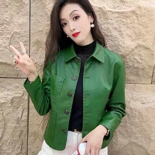 海宁皮衣小香风女外套爆款PU皮