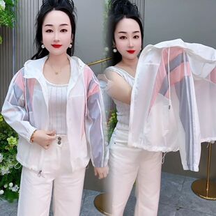 爆款夏季连帽衣女2026外套新款拼色时尚宽松透气小个薄款防晒短款