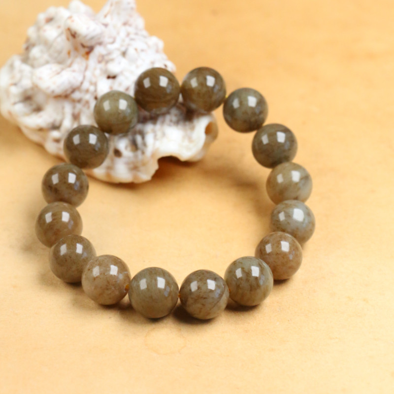 天然新疆和田玉且末糖白玉手串男女款玉石手链单圈送生日礼物证书