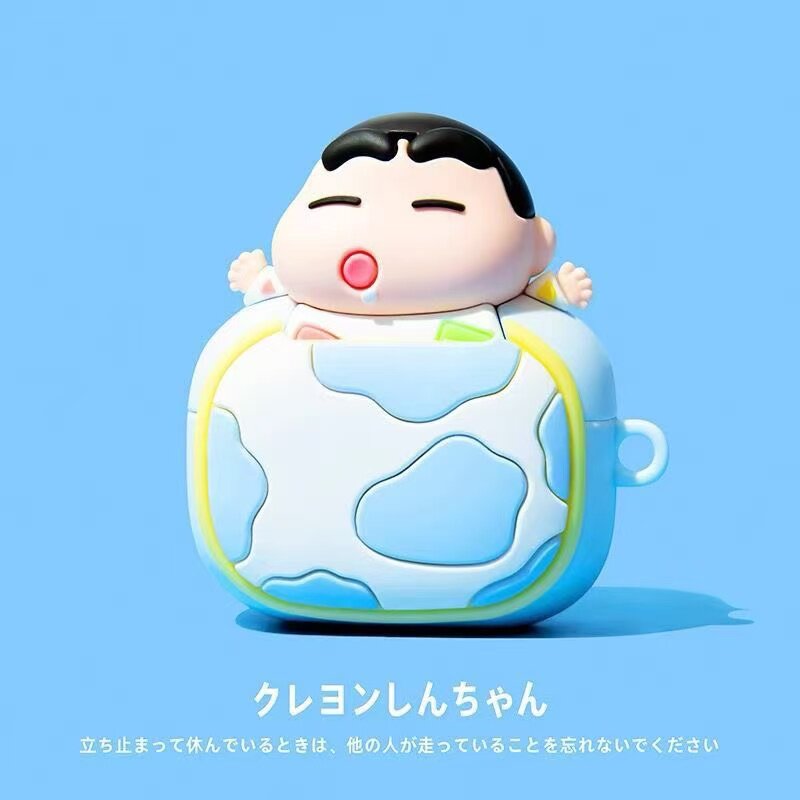 睡觉蜡笔小新 适用于AirPods4保护套 苹果耳机套pro3三代第四代降噪款 耳机壳 硅胶软壳 防摔保护壳