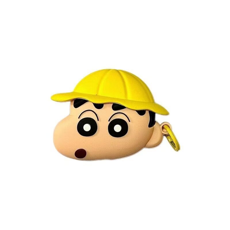 黄帽子小新适用于AirPods4保护套 苹果耳机套pro3三代第四代降噪款 耳机壳 硅胶软壳 防摔保护壳