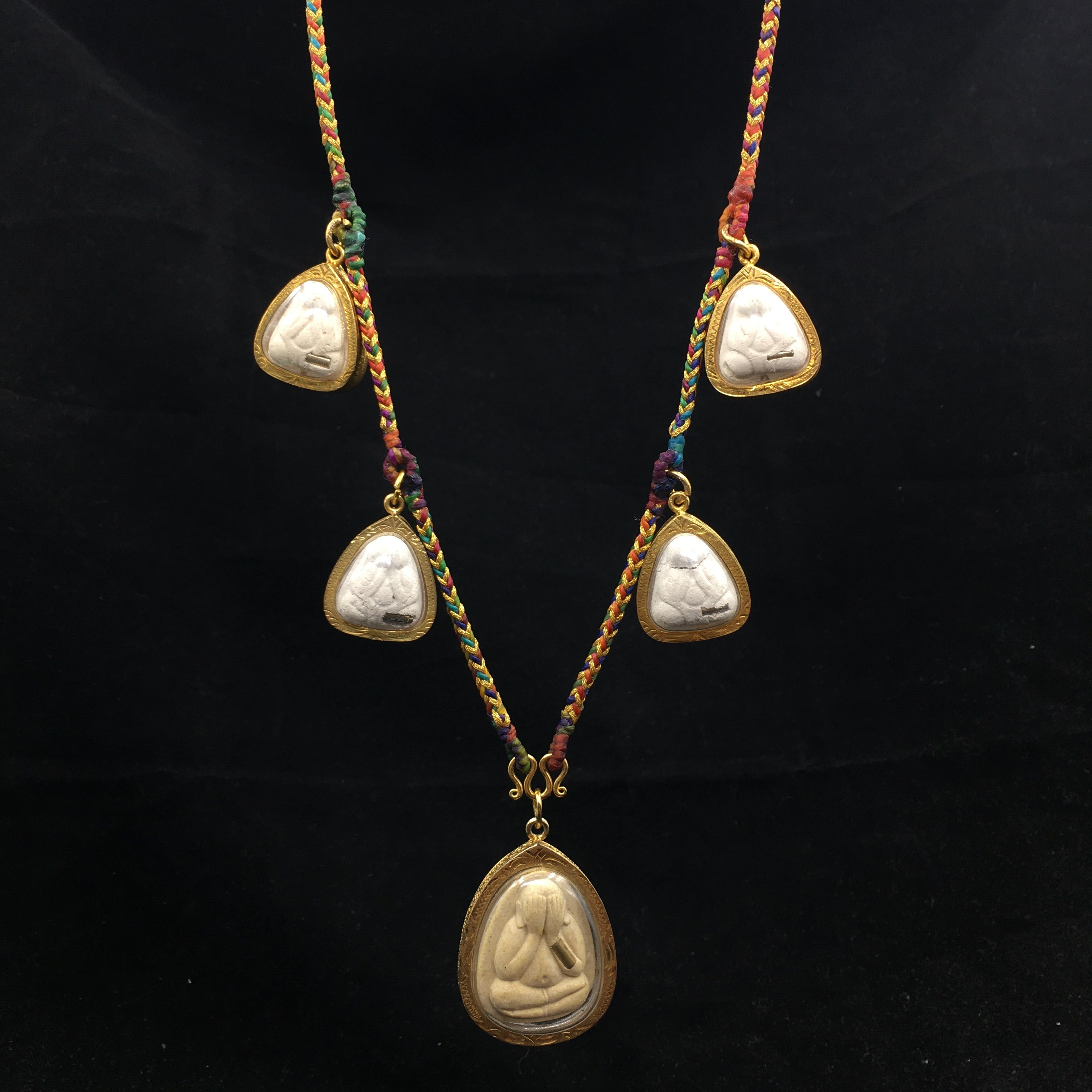 真丝蜡绳纯手工绳编项链多挂吊坠绳泰国佛牌链3579挂款式佛牌链子