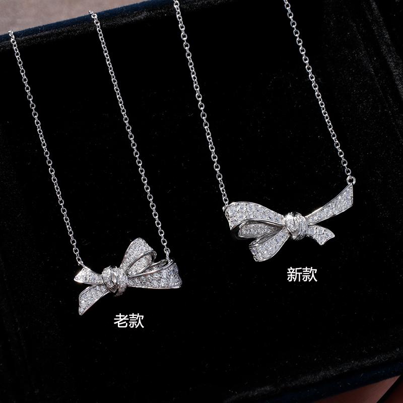 BOW蝴蝶结项链女轻奢小众设计感高级锁骨链送女友生日礼物925纯银