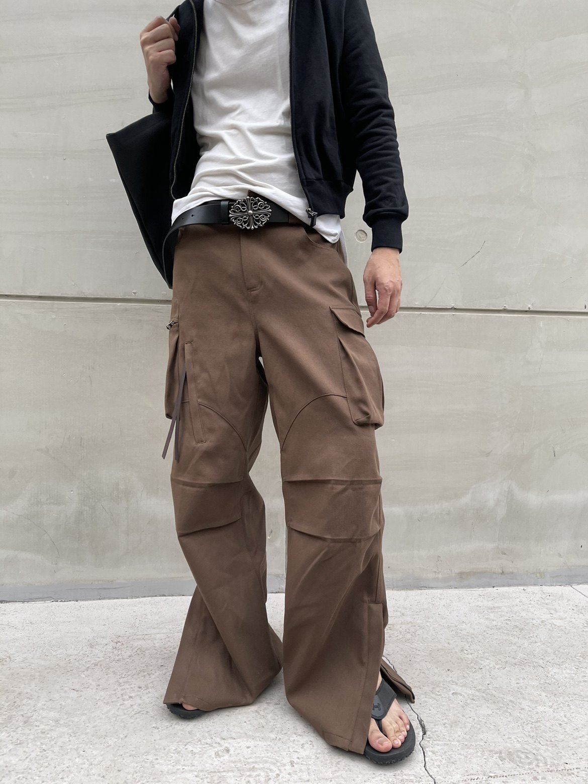 2021秋冬f@x工装裤阔腿男女