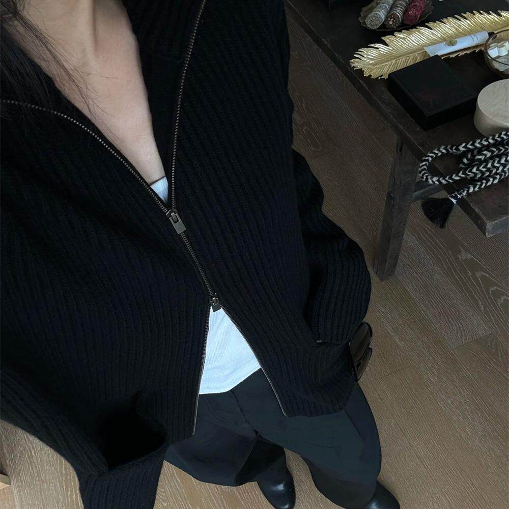 高品质fax正确版 温暖巢穴宽松拉链毛衣羊毛开衫男女同款2024冬