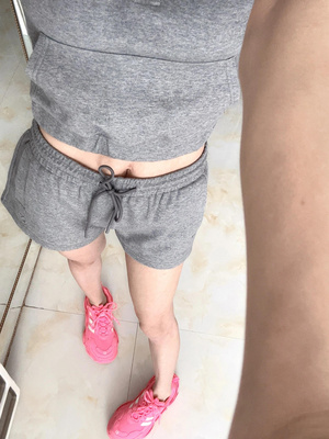 运动短裤休闲口袋灰色短裤