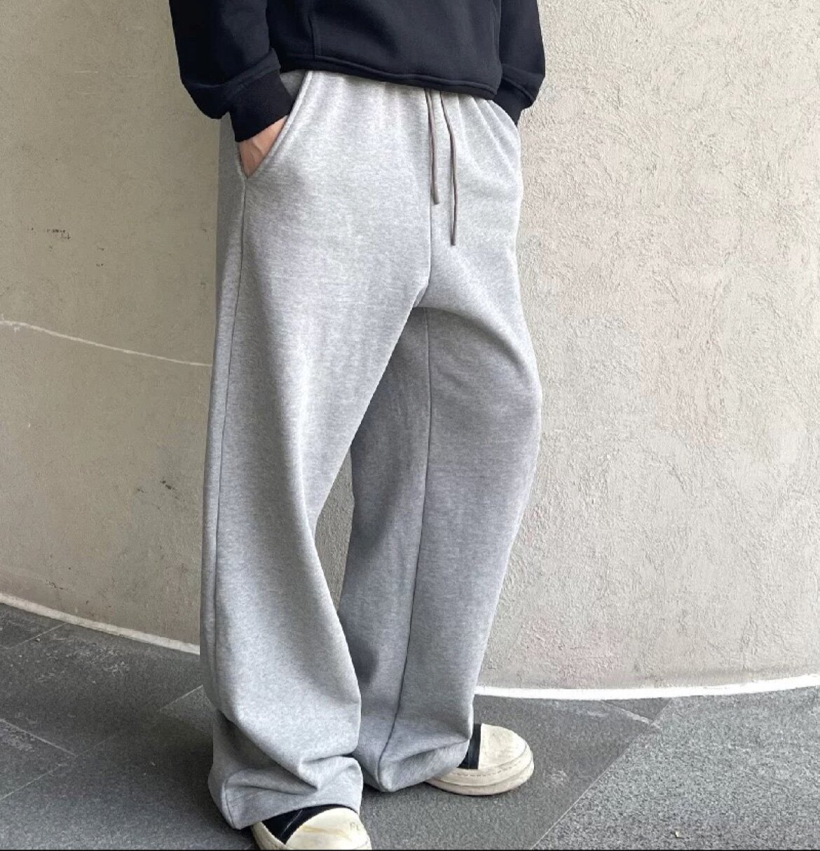 REFLEXION卫裤休闲运动裤Casual Pants男女同款抽绳阔腿毛圈