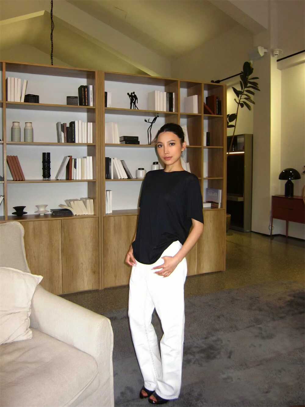 正确版F*x红线直筒牛仔裤 经典百搭撞色红线宽阔直筒裤