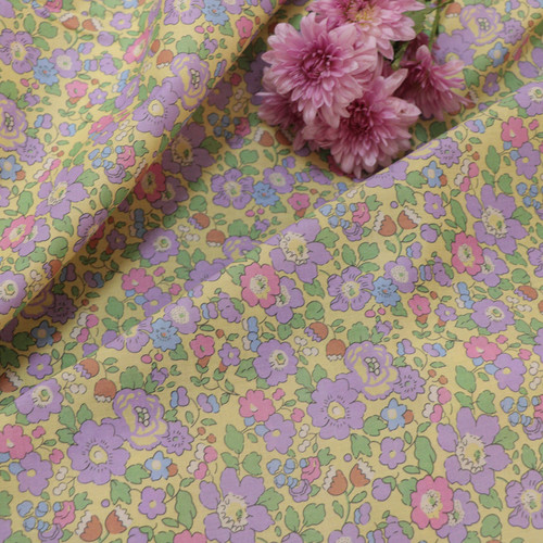 Betsy经典80支平替LIBERT长绒全棉高端数码印花布料面料女服装裙