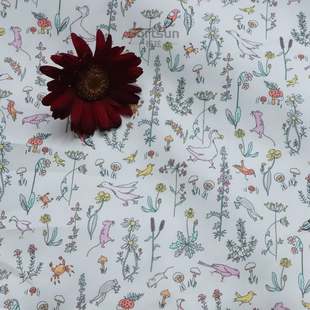 碎花面料英国Liberty利伯缇鸭子女装童装服装长纤棉碎花布料面料