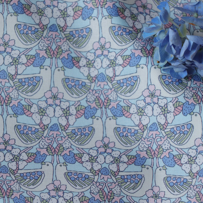 胖鸟 碎花80支平替liberty长绒全棉印花布料面料数码女服装夏童趣