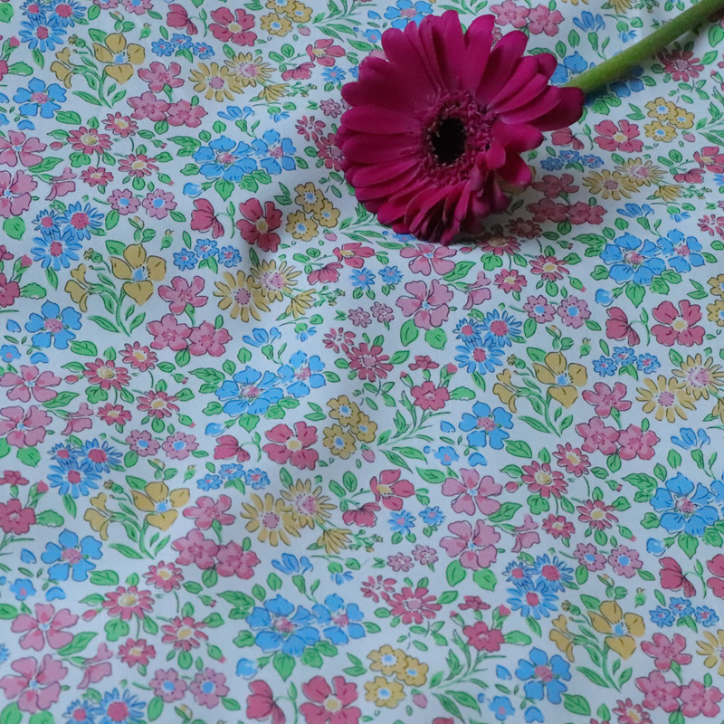 繁繁liberty平替同款花型长纤棉婴童女装纯棉布料diy手工面料布料