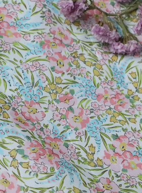 Swirling 80支平替LIBERTY长绒全棉印花布料面料数码女服装童夏