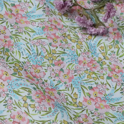 Swirling 80支平替LIBERTY长绒全棉印花布料面料数码女服装童夏