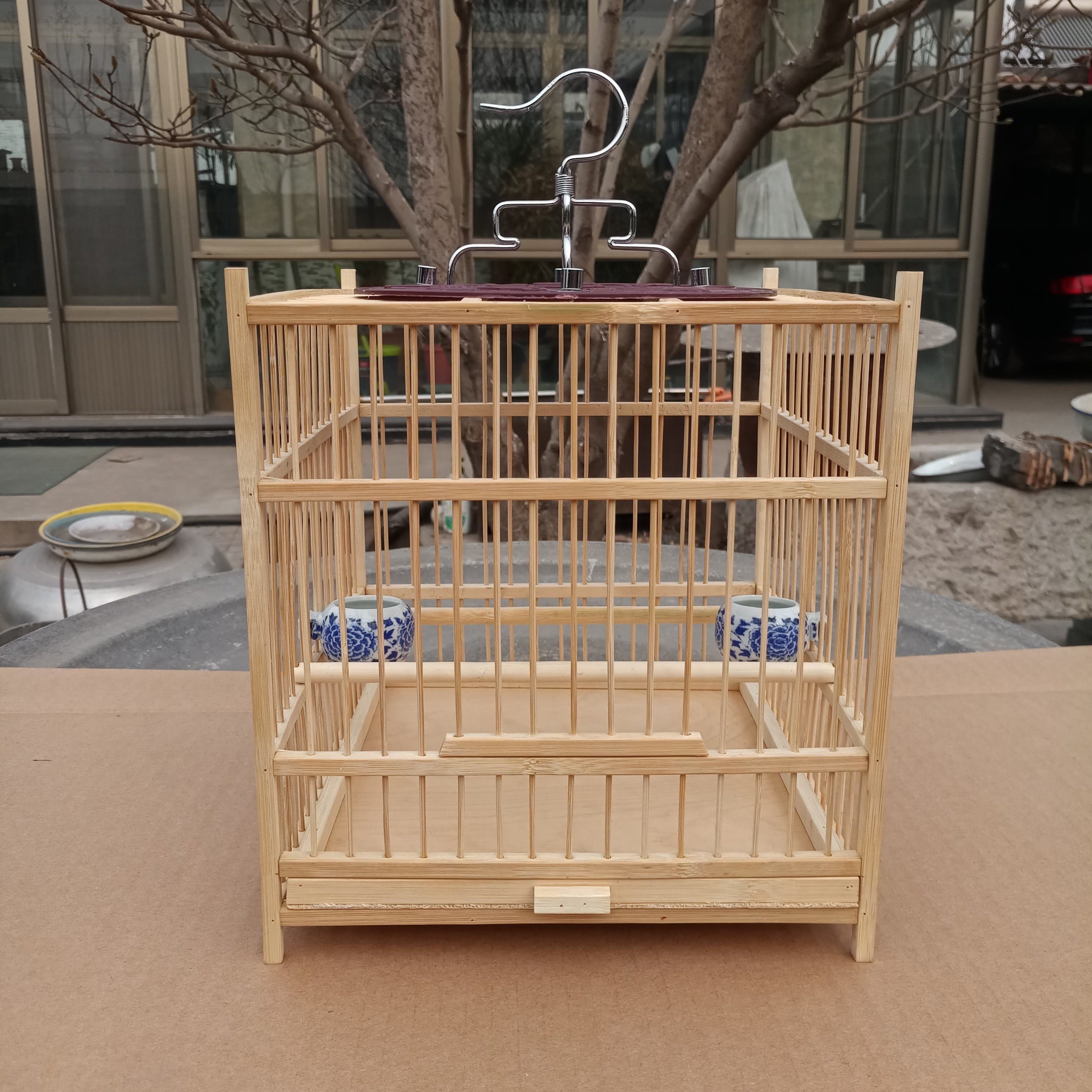 鸟笼绣眼鸟笼精品竹子方笼包邮赠配件改笼丝适合绣眼珍珠小型鸟