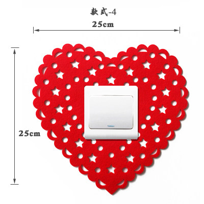 遇见爱婚房开关贴 结婚婚庆用品 加厚无纺布开关贴 大红喜字开关