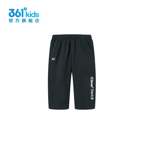 361°男童速干梭织七分裤新品2025夏季直筒中裤运动短裤K52521703