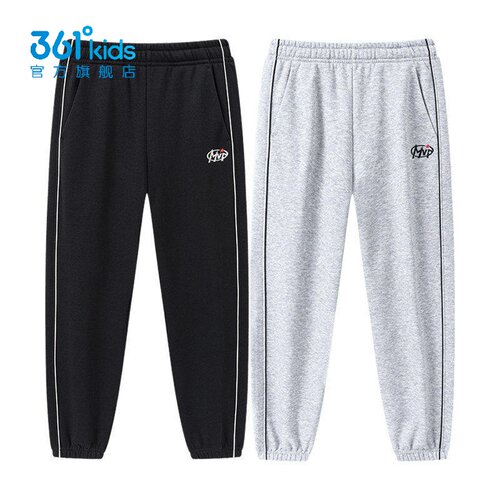 361°男童加绒针织长裤新品2026冬季保暖卫裤束脚运动裤K52641501
