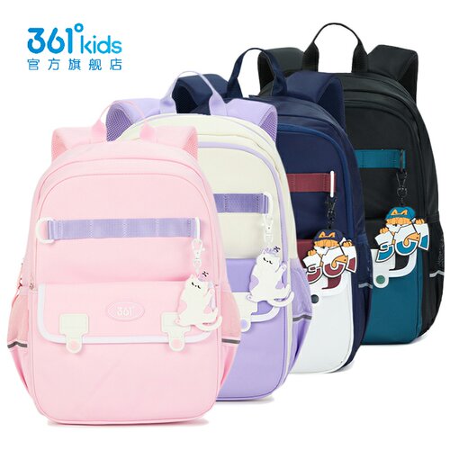 361男女童猫咪挂件双肩背包新品2025秋春小学生护脊书包K12533108