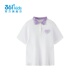 印花新品 361°女童短袖 POLO衫 2024夏纯棉中大童翻领T恤K62423216