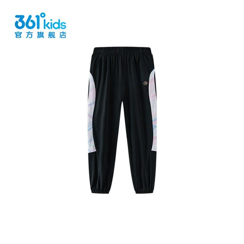 361°女童梭织九分裤新品夏季速干中大童束脚运动裤K62421701