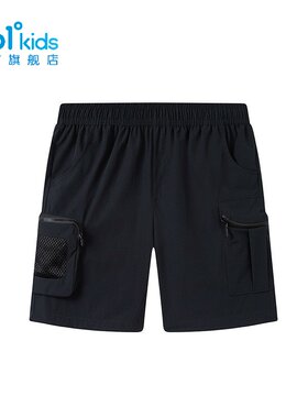 361°男童速干工装短裤新品2025夏休闲裤儿童梭织五分裤K52523703