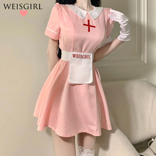 性感护士装大码可爱制服诱或
