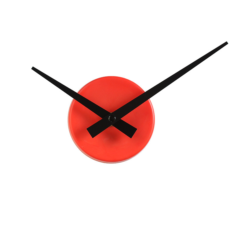 Diy机芯圆盘桔色扫秒静音钟针创意石英钟表配件挂钟圆形时钟芯