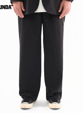 SEGUNDA+【精纺美利奴羊毛】抗皱光感垂坠宽松双褶休闲西裤长裤