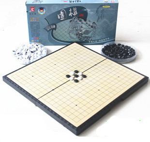 包邮先行者F-5 F-9 F-6围棋盘五子棋磁性折叠便携少儿围棋棋谱