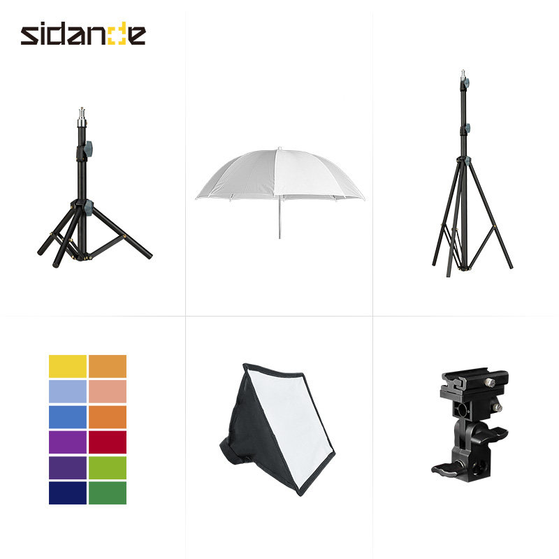 斯丹德机顶闪光灯闪60闪30二代三代引闪器闪01增高垫便携式支架三脚架柔光罩闪光灯配件集合