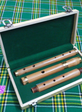 英国进口 爱尔兰木长笛 Cocous木 26英寸4节D调 Irish Flute&硬盒