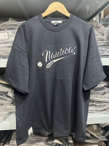 NAUTICA x Reebok 正品 白帆高端 联名 男子复古棒球美式短袖T恤